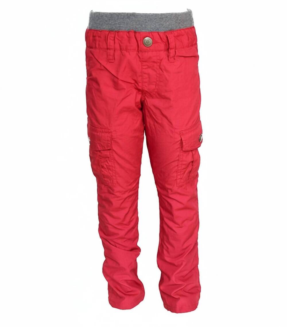 NEW BIT'Z KIDS kids jersey lined cargo pants in red